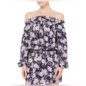 Intermix Emily Off Shoulder Floral Smocked Dress, Size S
